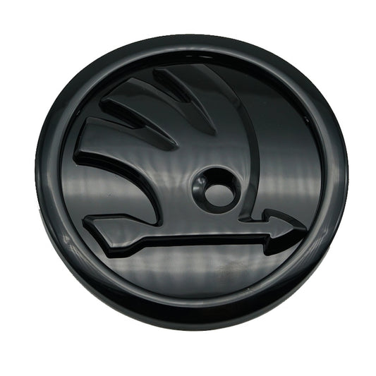 Emblema Skoda, pentru Octavia, Fabia, Superb, Rapid, Negru, 90 mm