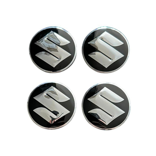 Set 4 capace roti 56mm Suzuki Negru compatibil/inlocuitor janta aliaj