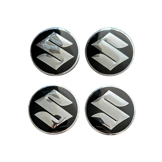 Set 4 capace roti 56mm Suzuki Negru compatibil/inlocuitor janta aliaj