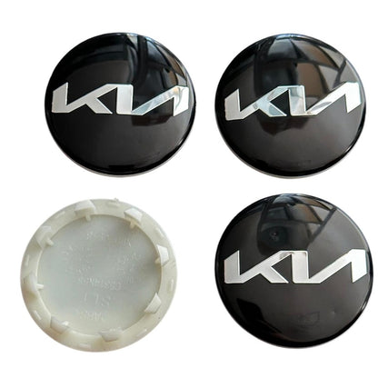 Set 4 capace roti 58 mm negre compatibil janta aliaj KIA Model Nou