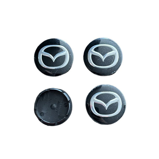 Set 4 capace roti 56mm Mazda Negre compatibil/inlocuitor janta aliaj