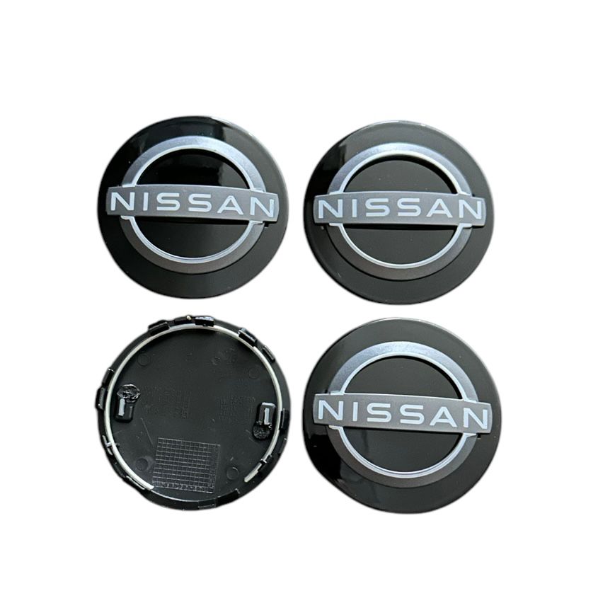 Set 4 Capace jante aliaj roti Nissan 63mm Negru