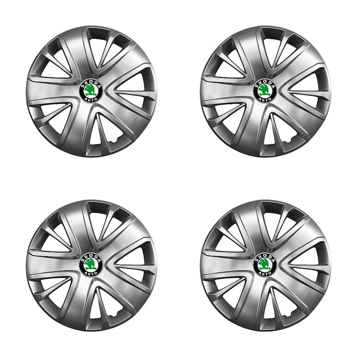 Set 4 Capace Roti R15 AutoSSF ®, Potrivite Jantelor de 15 inch, pentru SKODA, Model 341