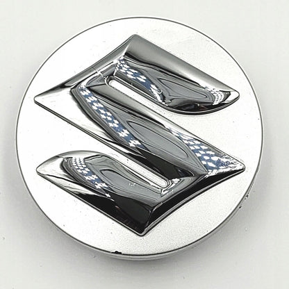 Set 4 capace jante SUZUKI, 58mm, Negru, Argintiu