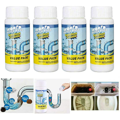 Dispozitiv de curatare puternic pentru chiuvete si scurgeri, pulbere portabila, solutie instantanee, 100g - WILD TORNADO