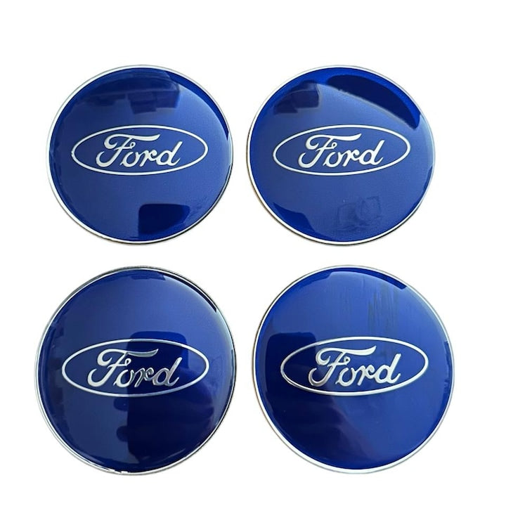 Set 4 capace roti 68mm Ford compatibil/inlocuitor janta aliaj, Albastru