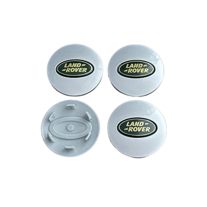 Set 4 capace jante LAND ROVER, RANGE ROVER, 62-63mm, Argintiu Verde