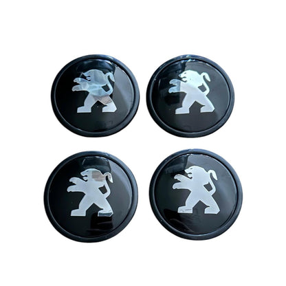Set 4 capace roti 62mm exterior Peugeot negre compatibil/inlocuitor janta aliaj