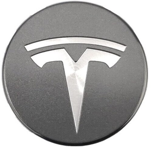 Set 4 capace Tesla, 57mm, ARGINTIU/GRI, pentru jante aliaj cu inel de fixare