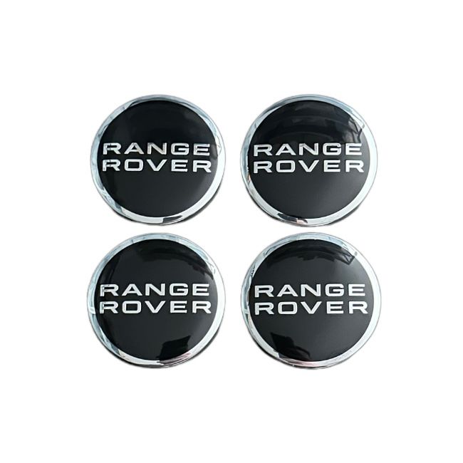 Set 4 capace jante LAND ROVER, RANGE ROVER, 62-63mm, Negru Argintiu