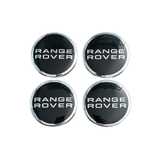 Set 4 capace jante LAND ROVER, RANGE ROVER, 62-63mm, Negru Argintiu