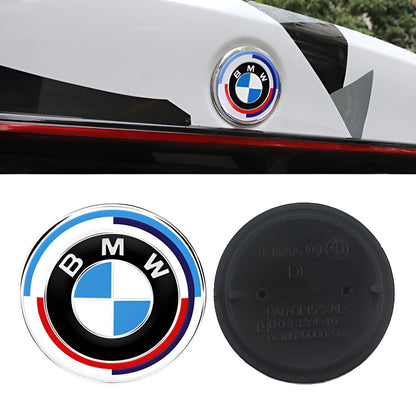 2 buc 82 mm editie a 50-a aniversare capota capota fata emblema rotund pentru insigna pentru BMW 1 3 5 M3 M4 Z4. (vine cu 4gromnet)