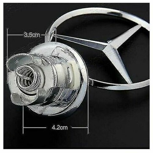 Emblema logo Mercedes-Benz pentru capota, 44mm, argintiu