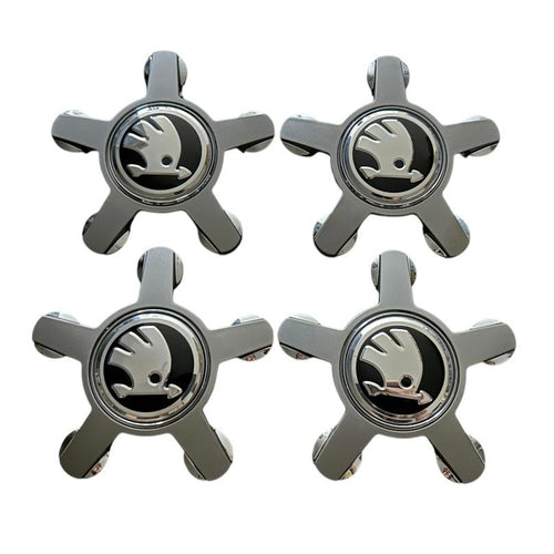 Set 4 capacele Skoda Gheara 135mm pentru jante de Audi, Gri