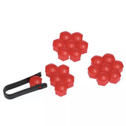 Capace prezoane, pe 17 mm inclusiv cheie de scos capacele, set 20buc rosii