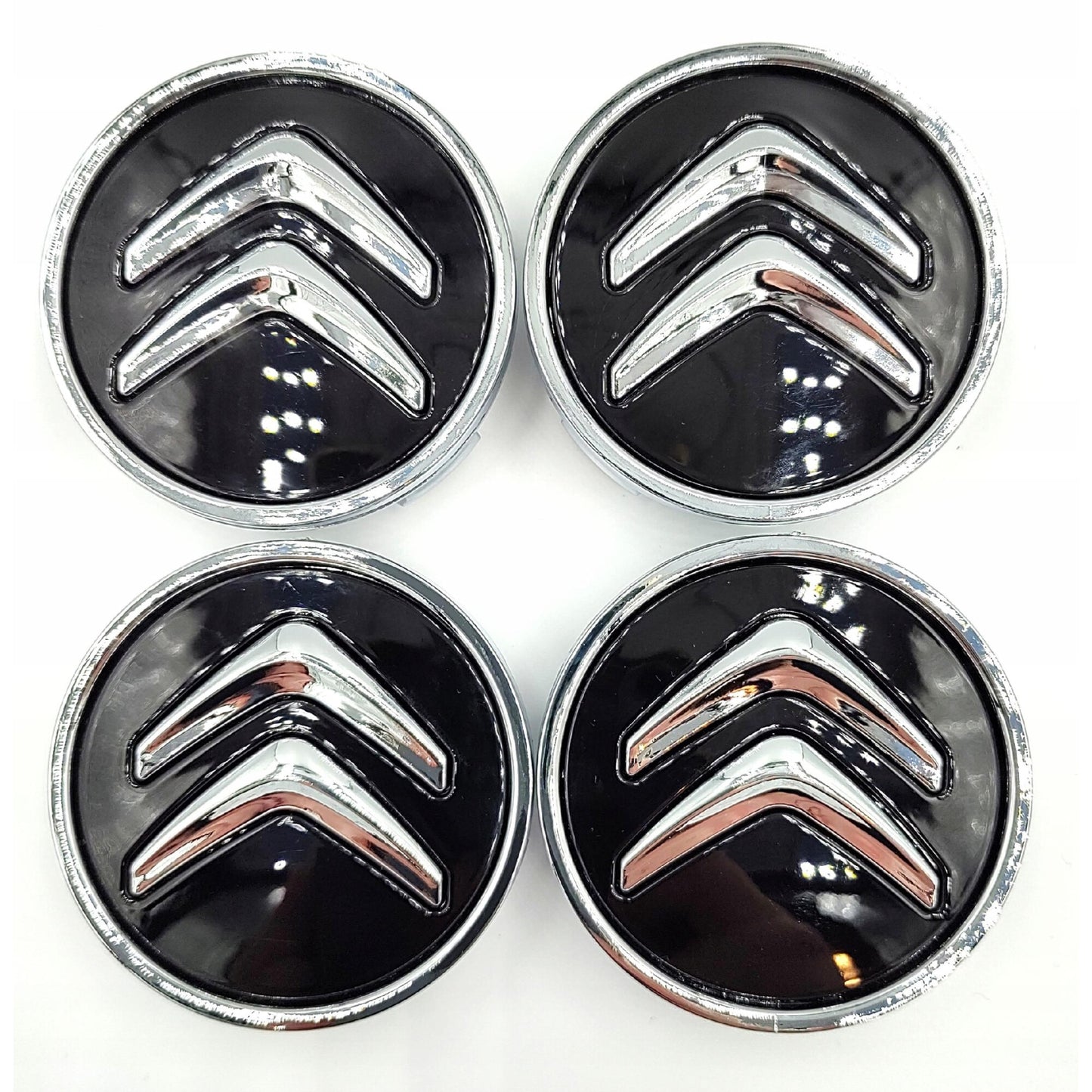 Set 4 capace centrale pentru jante CITROEN 60 mm, Negru