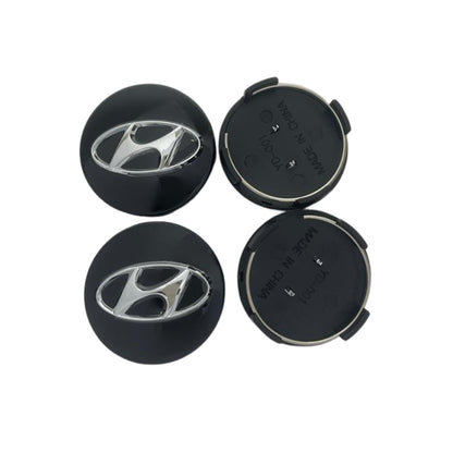 Set 4 capace jante Hyundai, culoare negru, 60mm