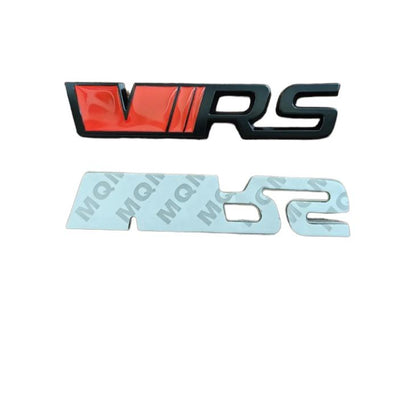 Set 2 Embleme grila plus portbagaj 3D pentru Skoda VRS NegruRosu