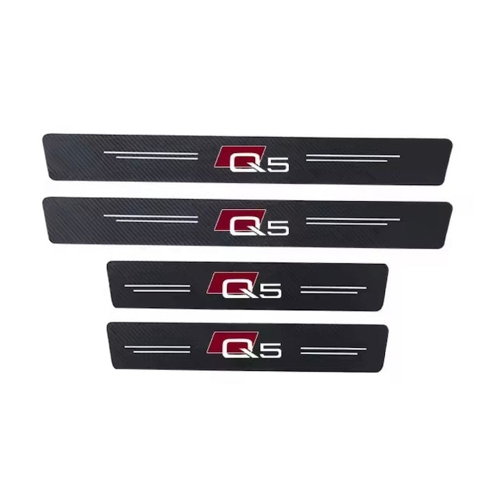 Set 4 bucati pentru Audi Q5 Autocolante din fibra de carbon anti-zgarieturi Protector pentru pragurile usilor auto
