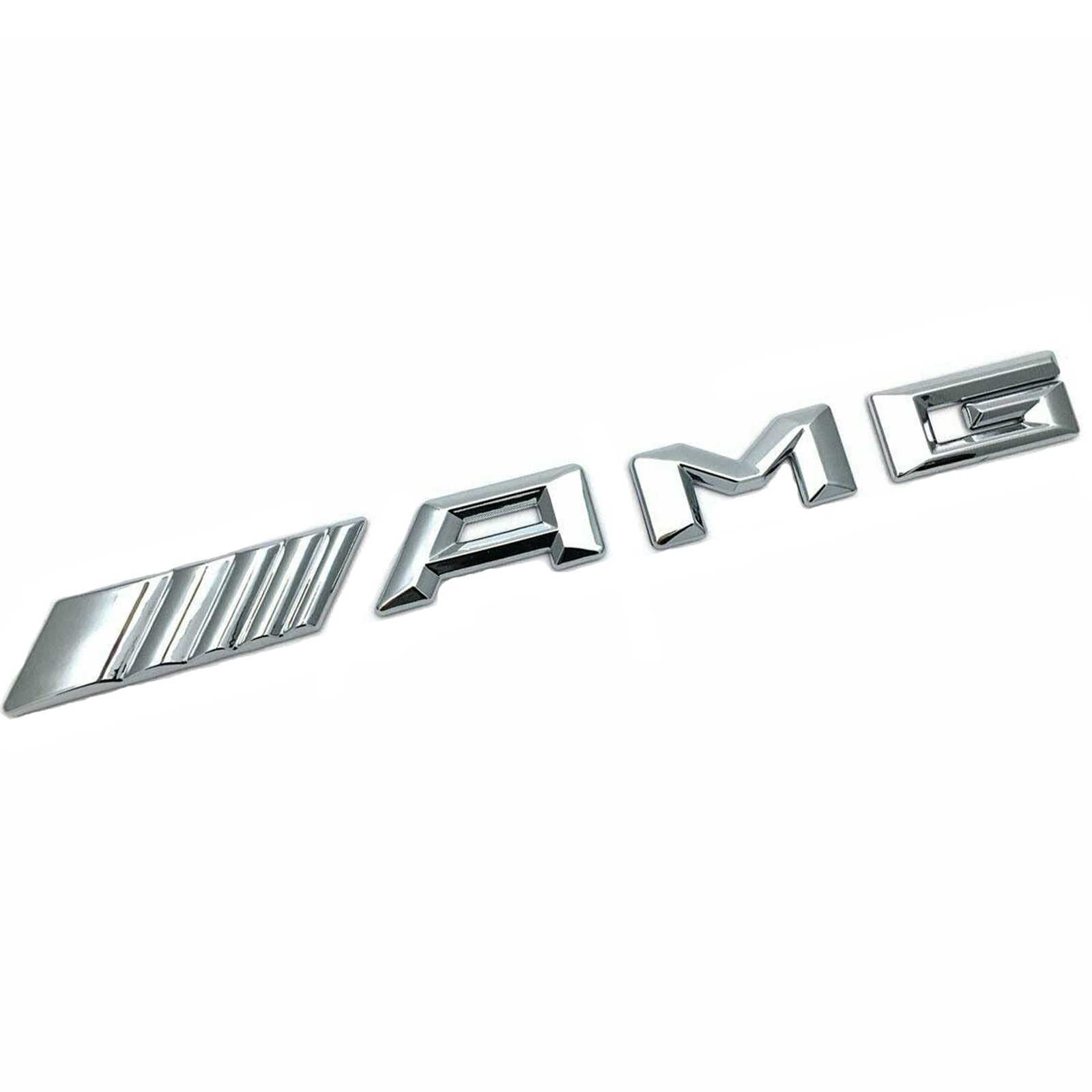 Emblema Pentru Benz montaj pe capota sau portbagaj, Zggzerg, AMG, Trei -dimensionale, Autoadeziv, Anti zgarieturi, Rezistent la uzura, Nu este usor de estompat, Usor de instalat si curatat, Metal, 18cm x 1.7cm, Argintiu