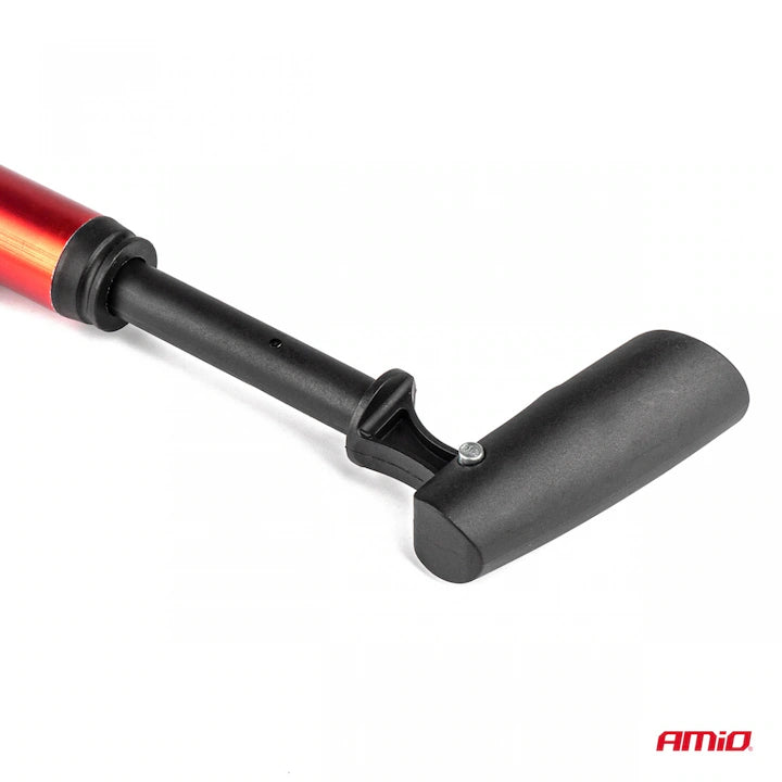 Pompa manuala pentru bicicleta AMiO PU01, 28cm, compatibila cu valve Presta si Schrader, design modern