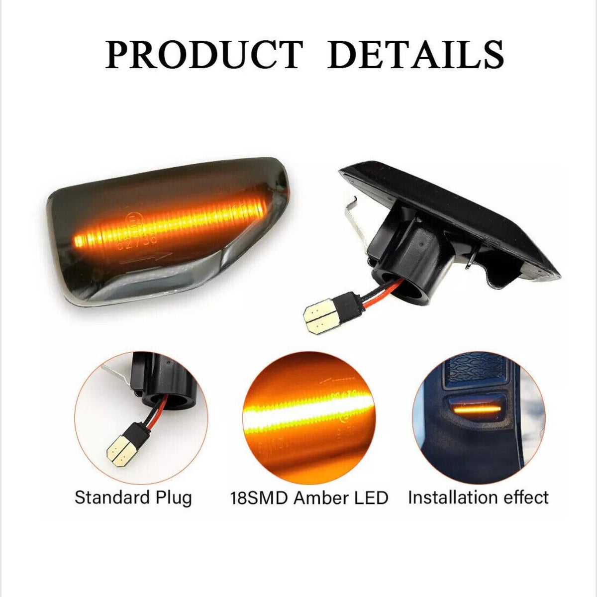 Set 2 x Semnalizare Dinamica Secventiala aripa LED compatibil Dacia Logan II, Logan MCV II, Sandero, Sandero Stepway II, Duster II