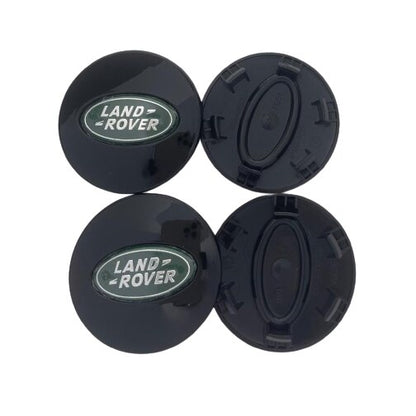 Set 4 capace jante LAND ROVER, RANGE ROVER negru /verde, 62-63mm