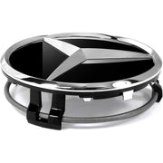 Set de 4 capace centrale pentru roti Mercedes-Benz 75mm, negru