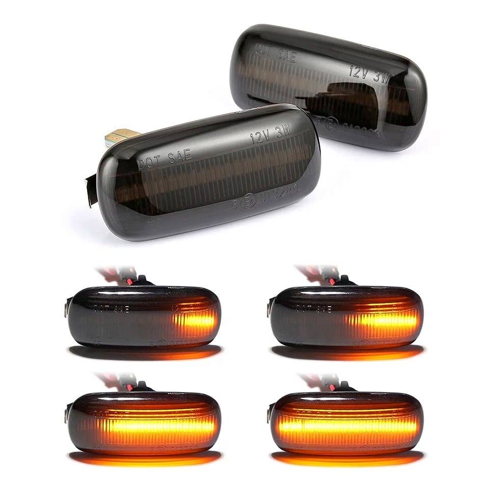 Lampi semnalizari laterale aripa, dinamice, secventiale Audi A3 8P, A4 B6, B7, B8, A6, set 2 bucati