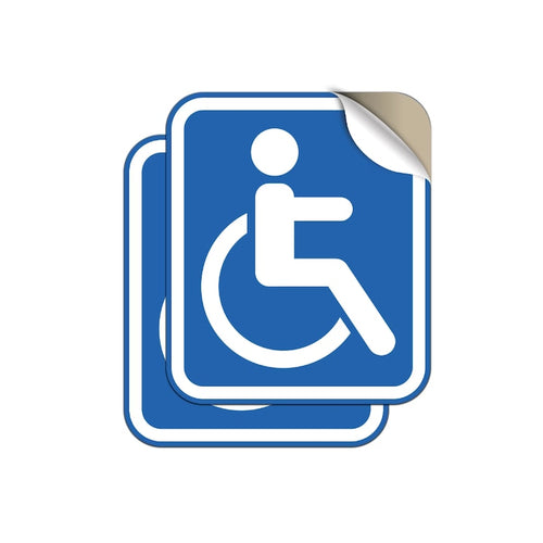 Set 2 stickere Auto, Persoana cu handicap, 8x10 cm