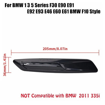 Set 2 lampi semnalizare led dinamica pe aripa, compatibile BMW 1 3 5 Series F30 E90 E91 E92 E93 E46 E60 E61 BMW F10 Style
