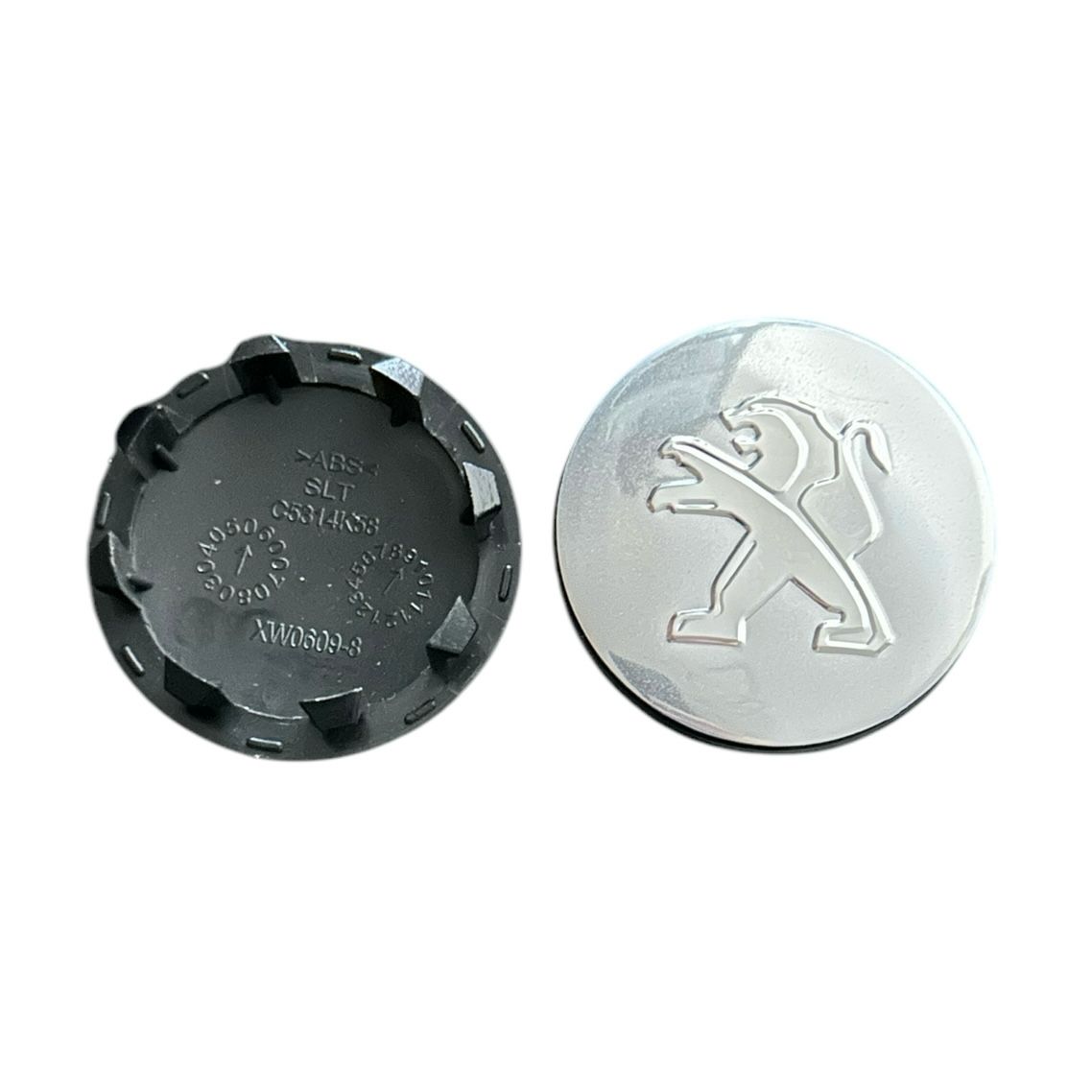 Set 4 capace roti 58mm exterior, 50, 5mm interior Peugeot argintiu compatibil/inlocuitor janta aliaj