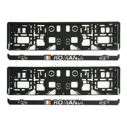 Set Suport Numar Inmatriculare Romania cu Breloc Mega Drive