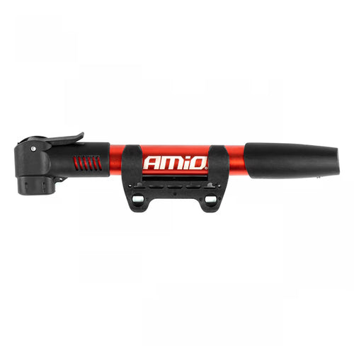 Pompa manuala pentru bicicleta AMiO PU01, 28cm, compatibila cu valve Presta si Schrader, design modern