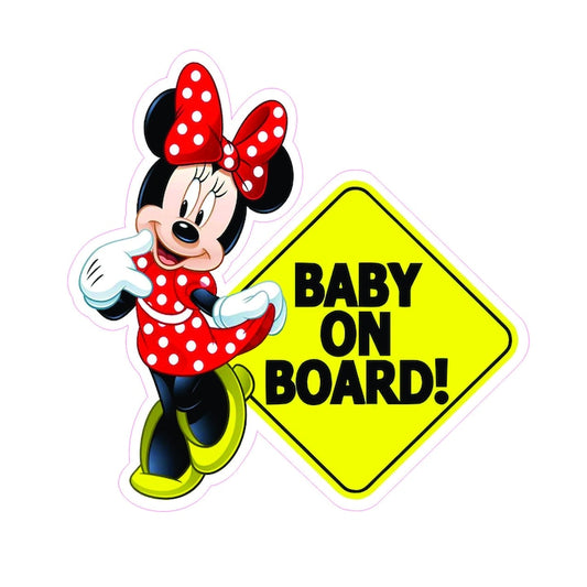 Baby on board Minie Sticker autocolant 17 x 17 cm