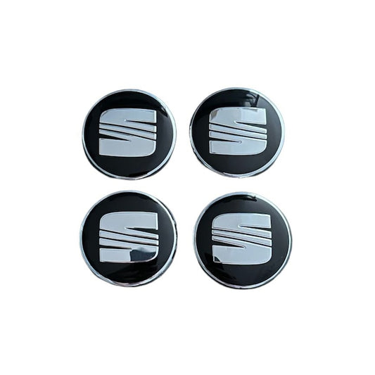 Set 4 capacele roti 63mm, Seat Leon/Ibiza/Exeo, pentru jante aliaj, Negru Argintiu 1P0601165