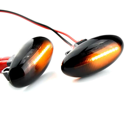 Set 2 Semnalizari Dinamice Secventiale aripa LED compatibil cu Peugeot 307, 206, 407, 107, 607, Citroen C1, C2, C3