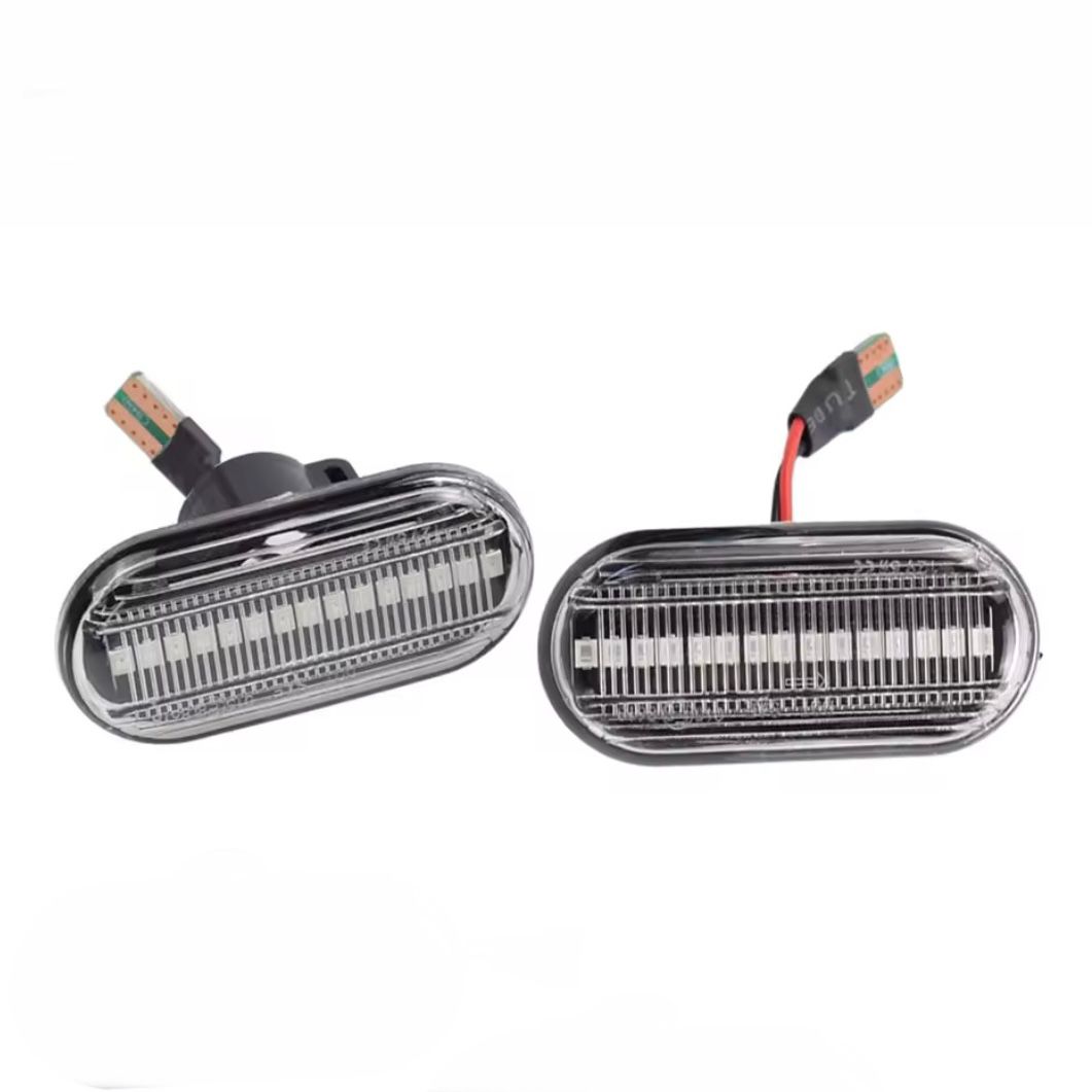 Set 2 x semnalizare dinamica aripa Dacia Renault Opel Mercedes Benz Nissan, Transparente