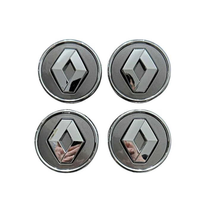 Set 4 capacele roti 57 mm Renault, Gri Chrome