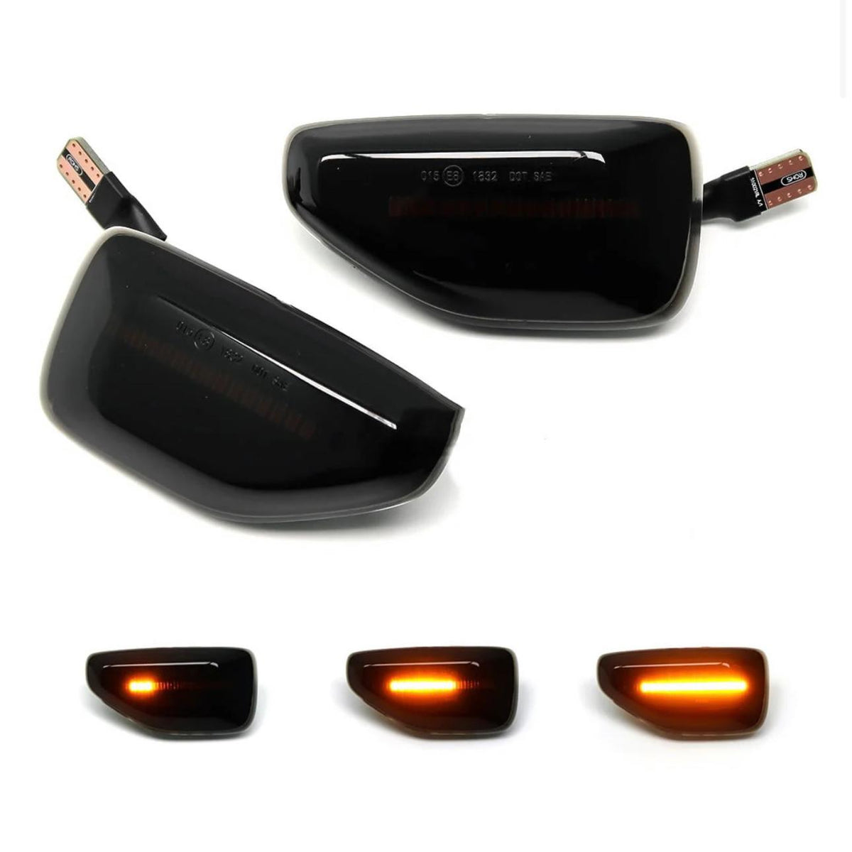 Set 2 x Semnalizare Dinamica Secventiala aripa LED compatibil Dacia Logan II, Logan MCV II, Sandero, Sandero Stepway II, Duster II