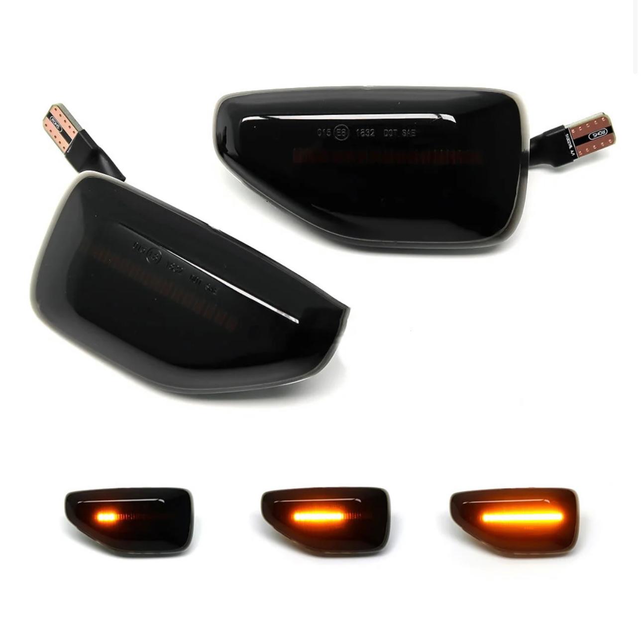 Set 2 x Semnalizare Dinamica Secventiala aripa LED compatibil Dacia Logan II, Logan MCV II, Sandero, Sandero Stepway II, Duster II