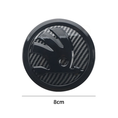 Emblema capota/hayon/portbagaj Skoda, Fibre de carbon, 8cm