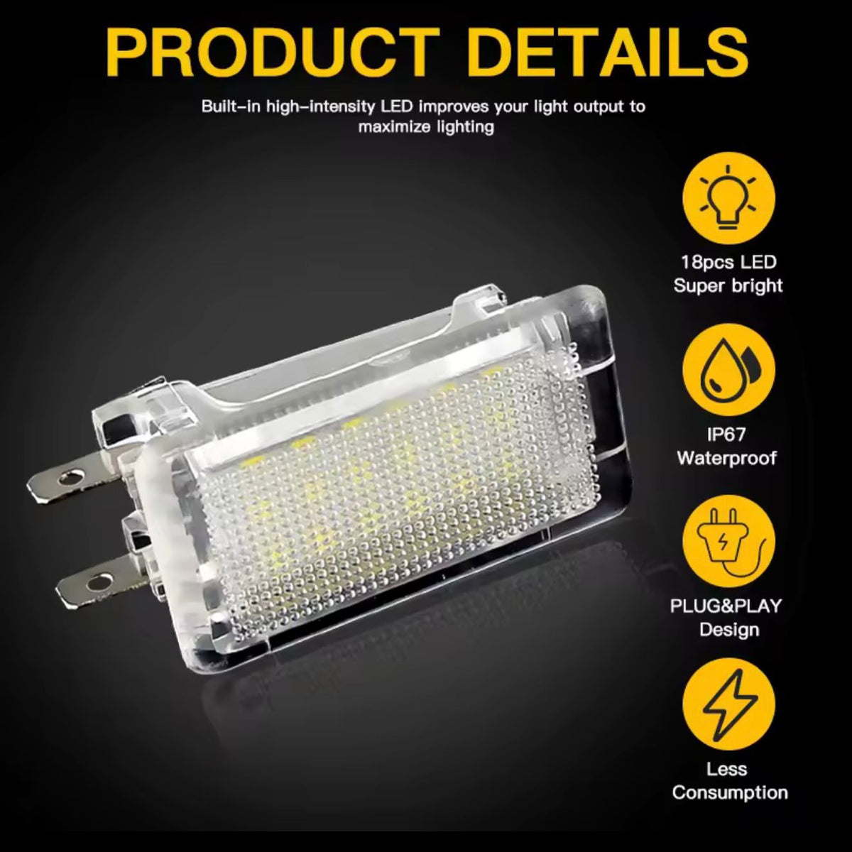 Lampa LED interior/portbagaj pentru Opel Vectra A, B, C, Zafira A, Astra F, G, H, Corsa A, B, C, D, Kadett E, Omega A, B, Senator B, Signum, Insignia A, Agila A, B, Ascona C, Calibra, Tigra