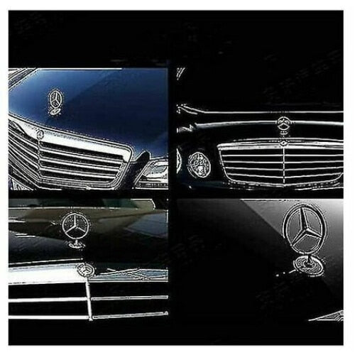 Emblema logo Mercedes-Benz pentru capota, 44mm, argintiu
