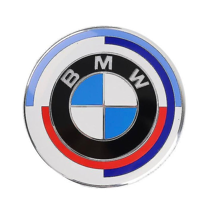 Emblema Sigla Compatibila cu BMW Pentru Capota/Portbagaj 82MM, Editie Aniversara 50 de ani