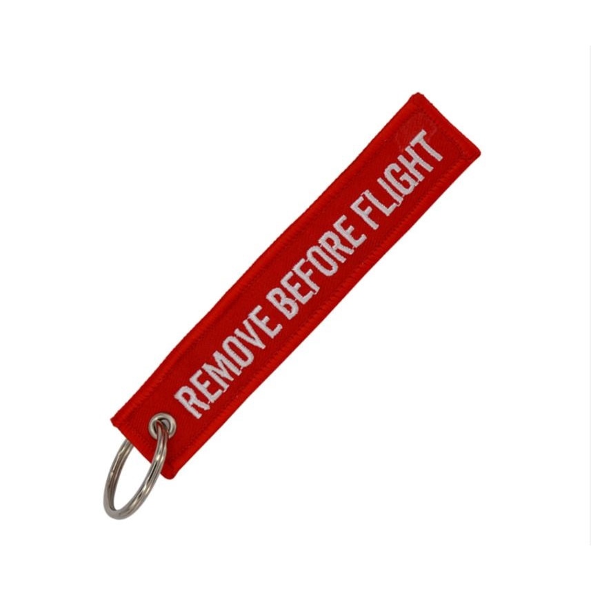 Breloc auto moto, Remove before flight, rosu