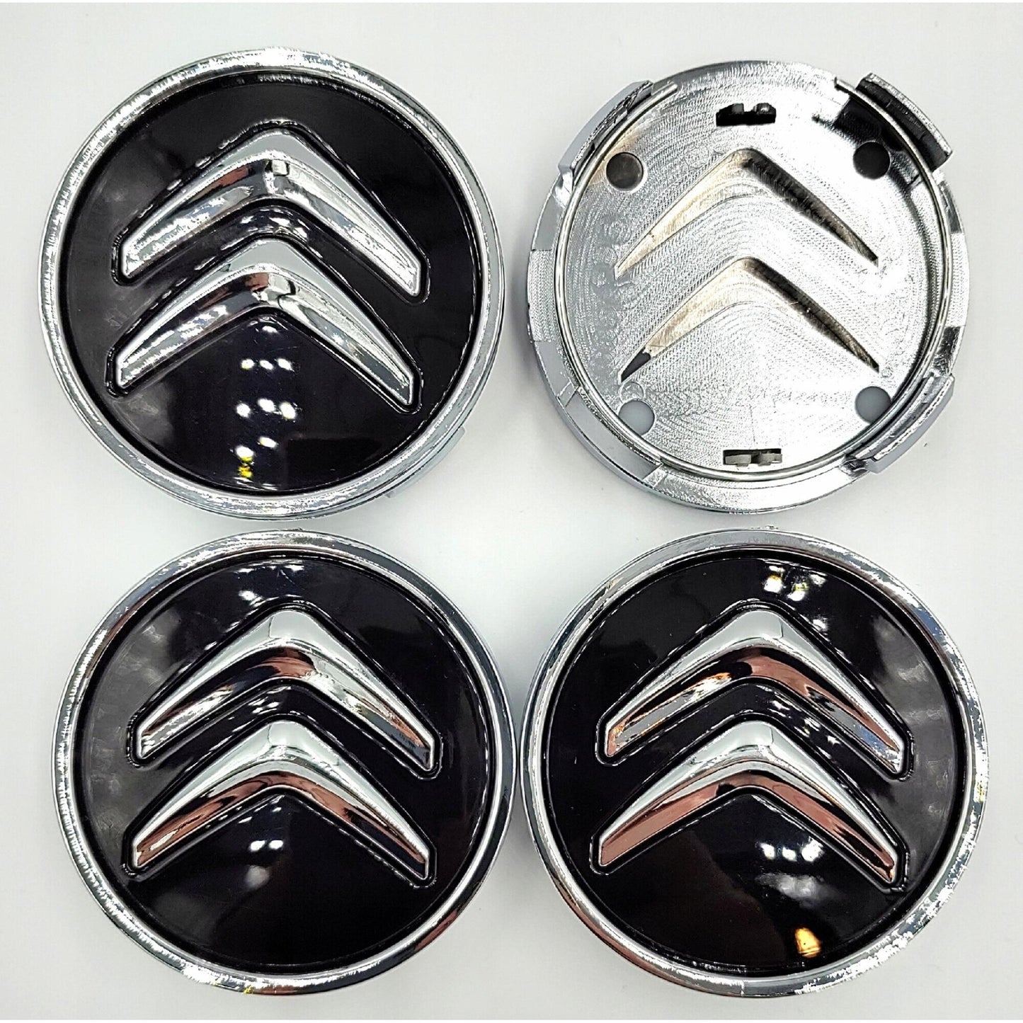 Set 4 capace centrale pentru jante CITROEN 60 mm, Negru