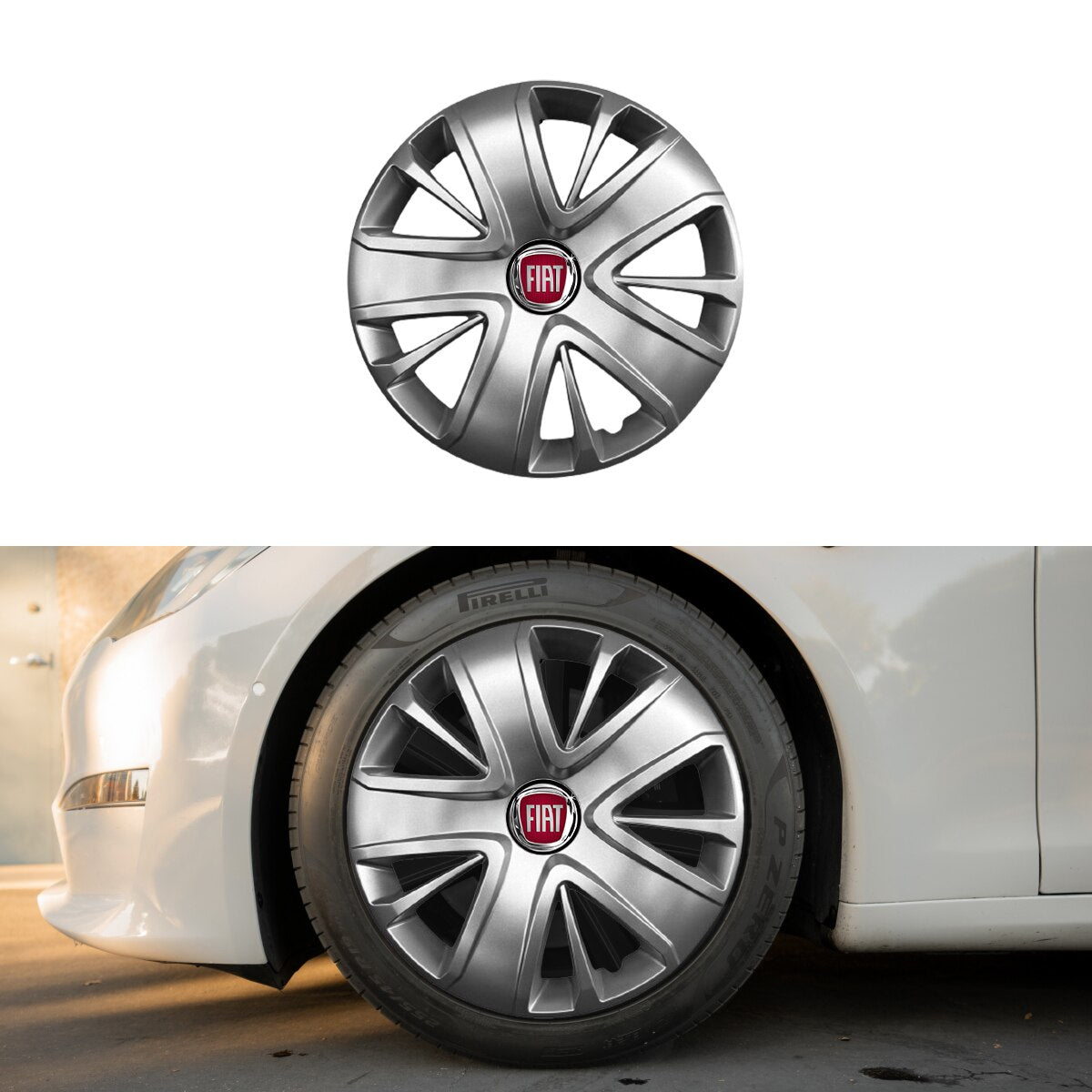 Set 4 Capace Roti R15 AutoSSF ®, Potrivite Jantelor de 15 inch, pentru FIAT, Model 341