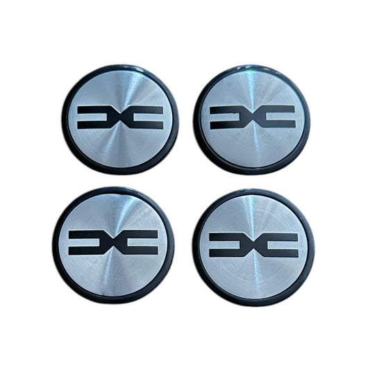 Set 4 capace roti 62mm exterior Dacia DC argintii compatibil/inlocuitor janta aliaj