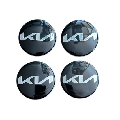 Set 4 capace roti 58 mm negre compatibil janta aliaj KIA Model Nou